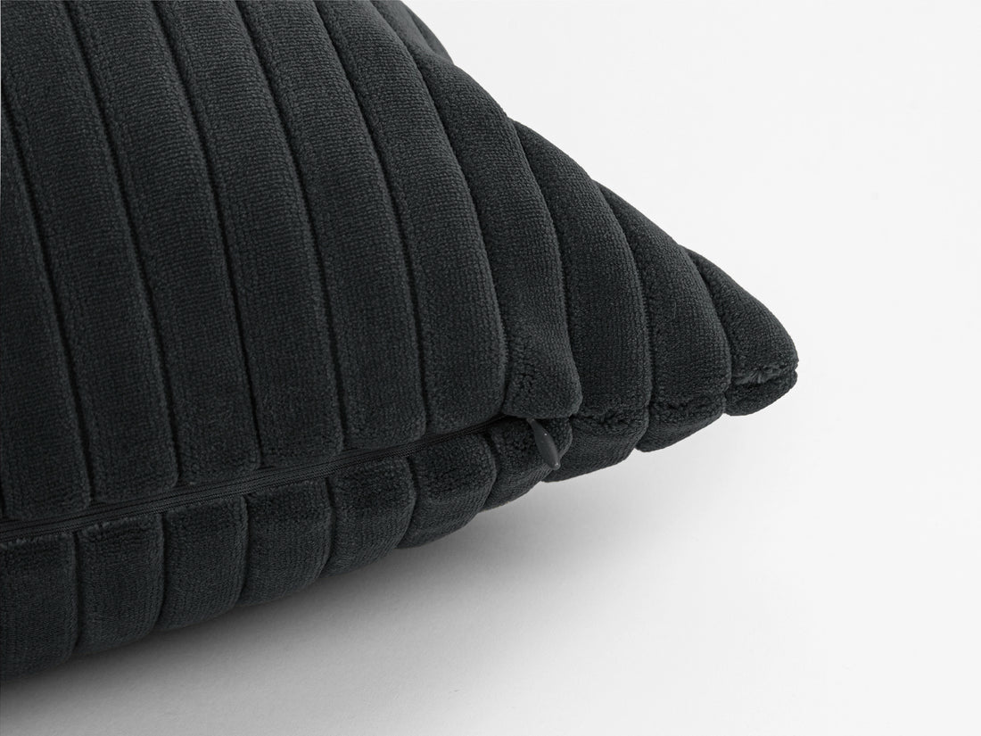 Charcoal Corduroy Velvet Pillow Cover
