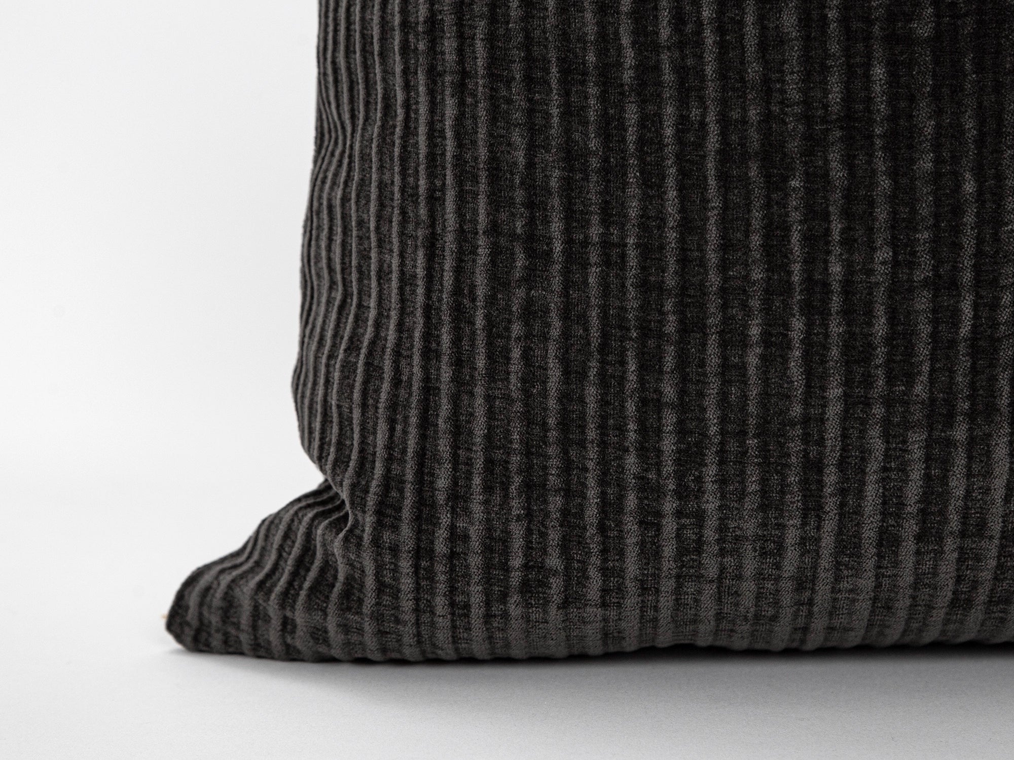Dark Gray Corduroy Pillow Cover