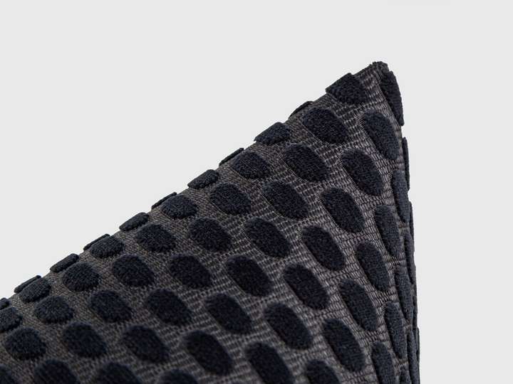 Charcoal Dotted Velvet Pillow Cover