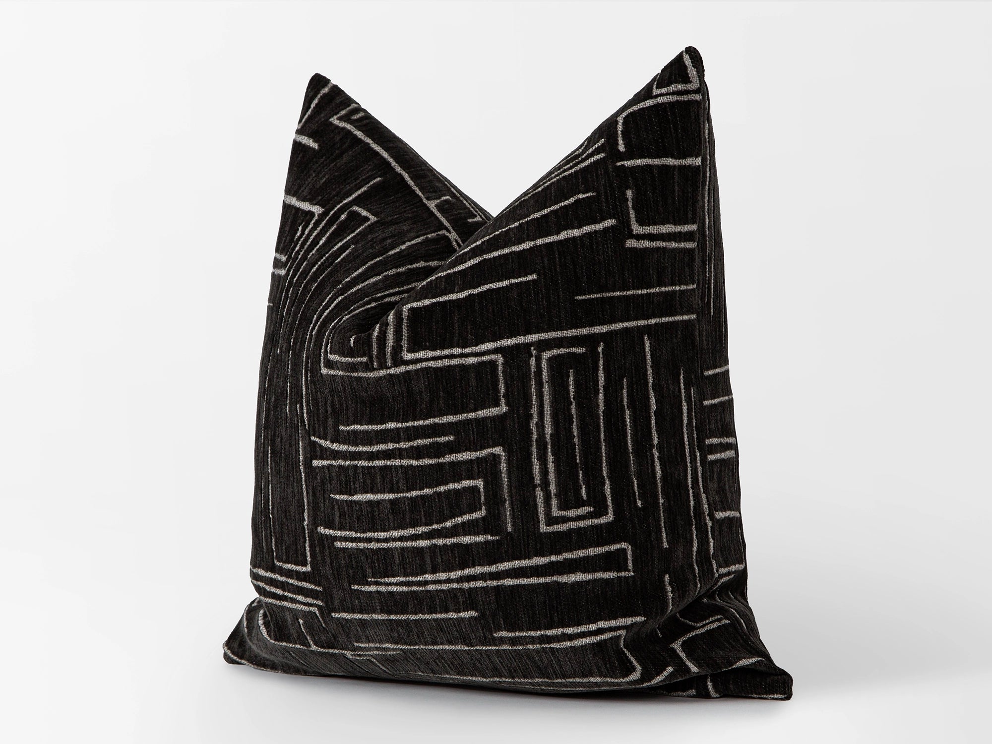 Charcoal Abstract Pillow Cover