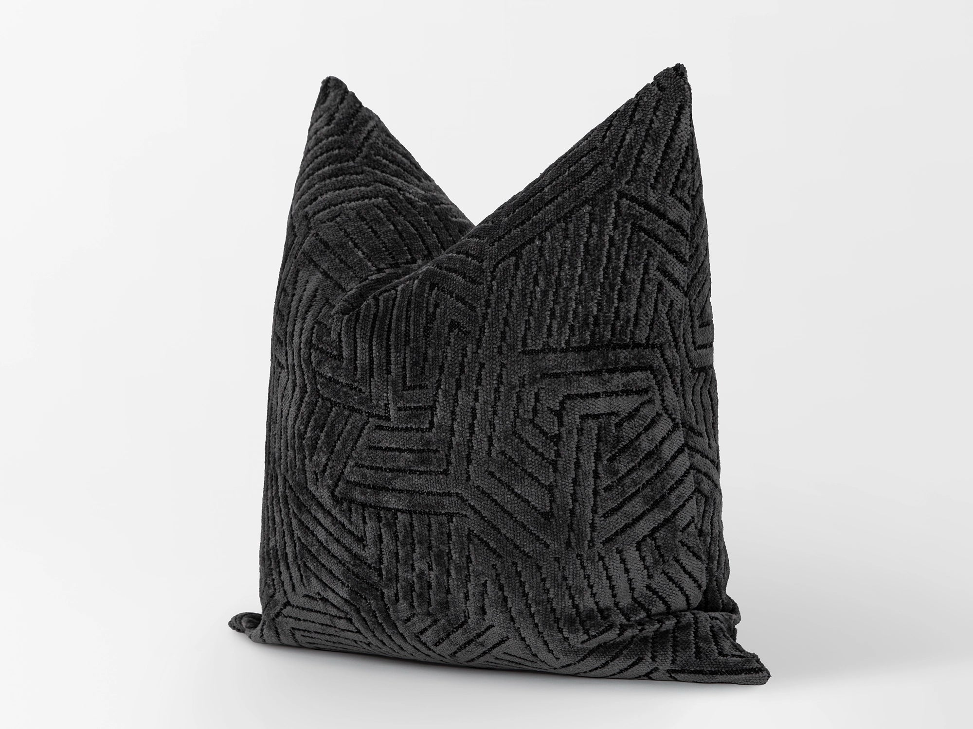 Charcoal Geometric Pillow Cover