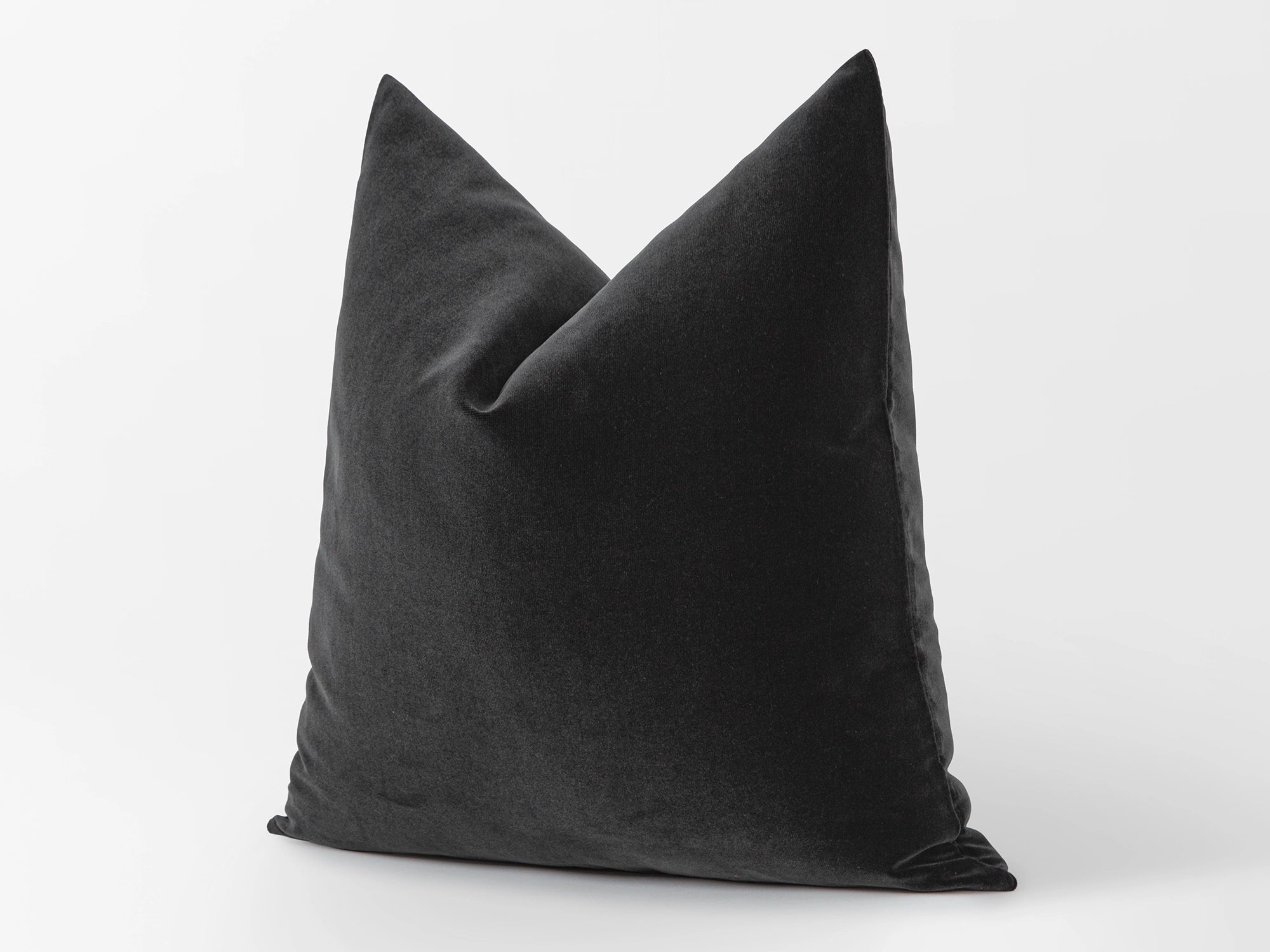 Charcoal Velvet Pillow Cover