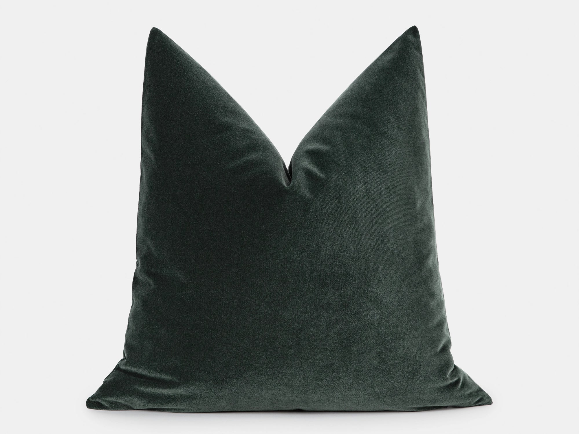Charcoal Green Velvet Pillow Cover