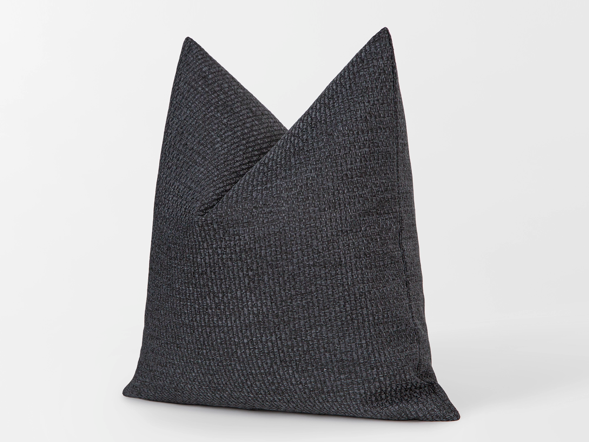 Charcoal Linen Woven Pillow Cover