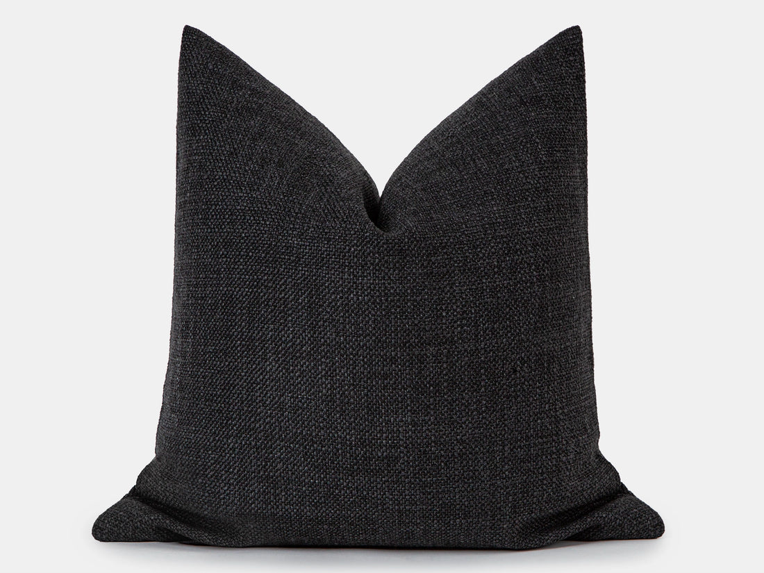 Charcoal Linen Pillow Cover