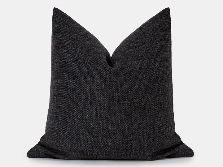 Charcoal Linen Pillow Cover
