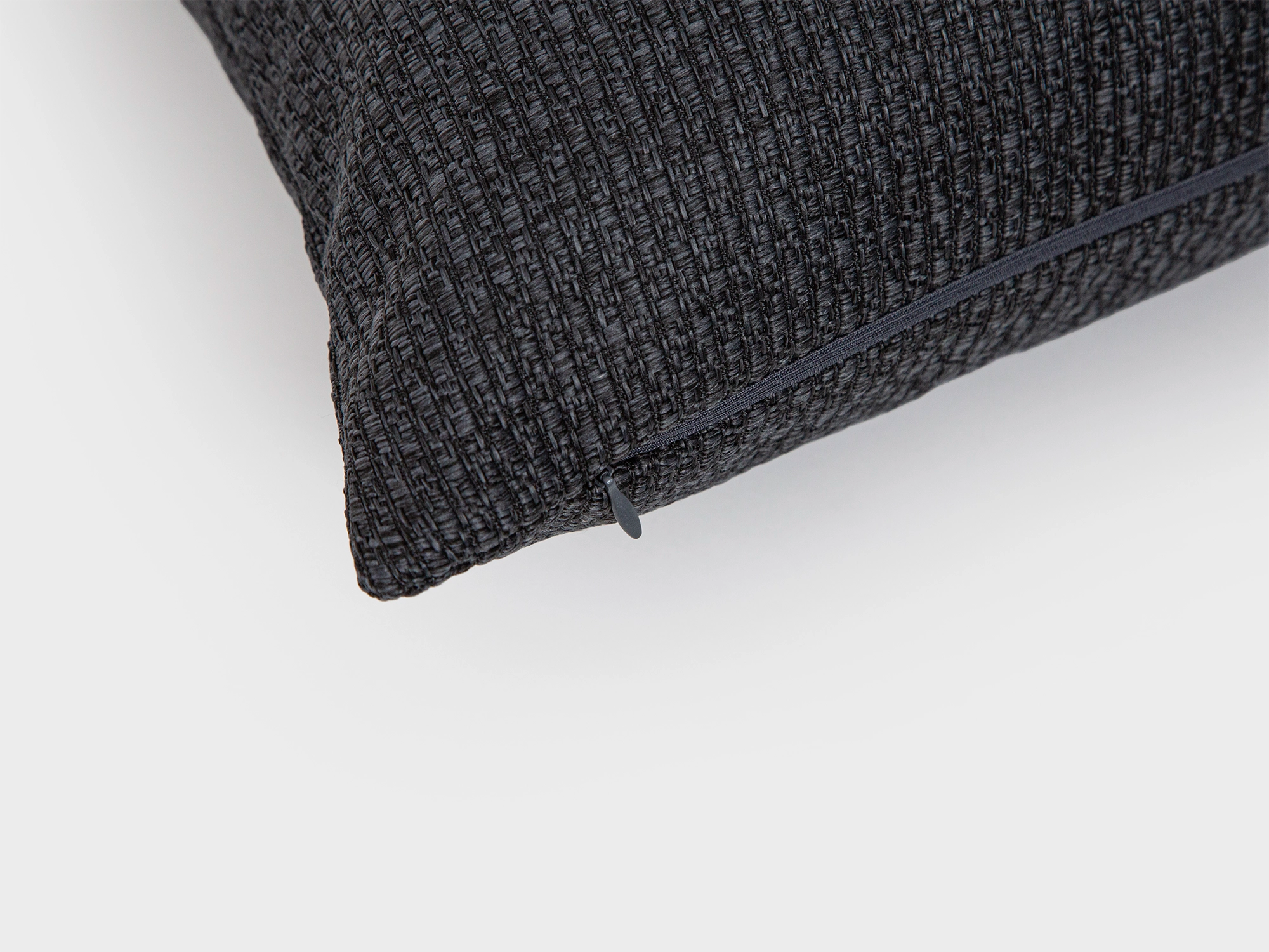 Charcoal Linen Woven Pillow Cover
