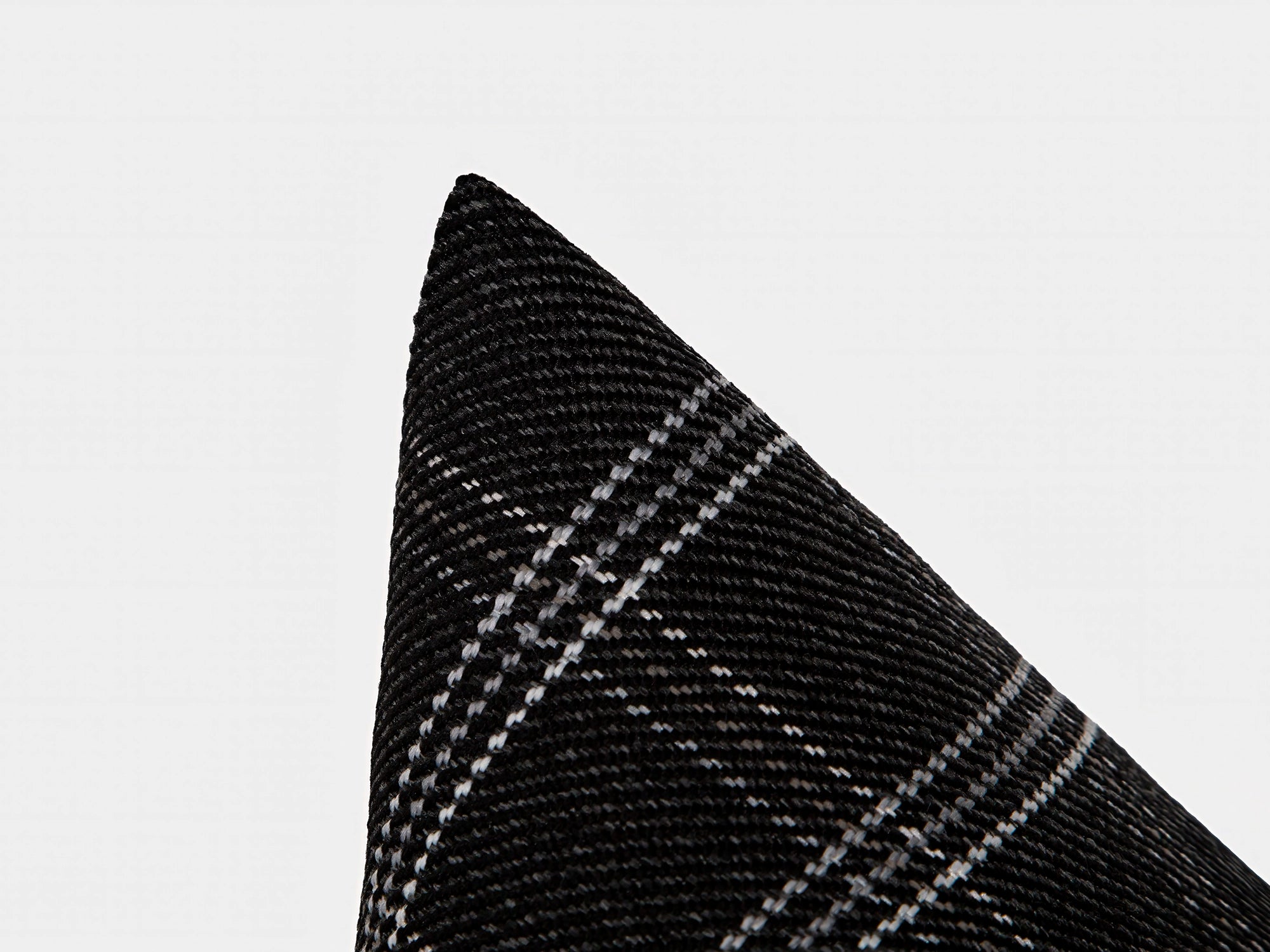 Charcoal Plaid Woven Pillow Cover