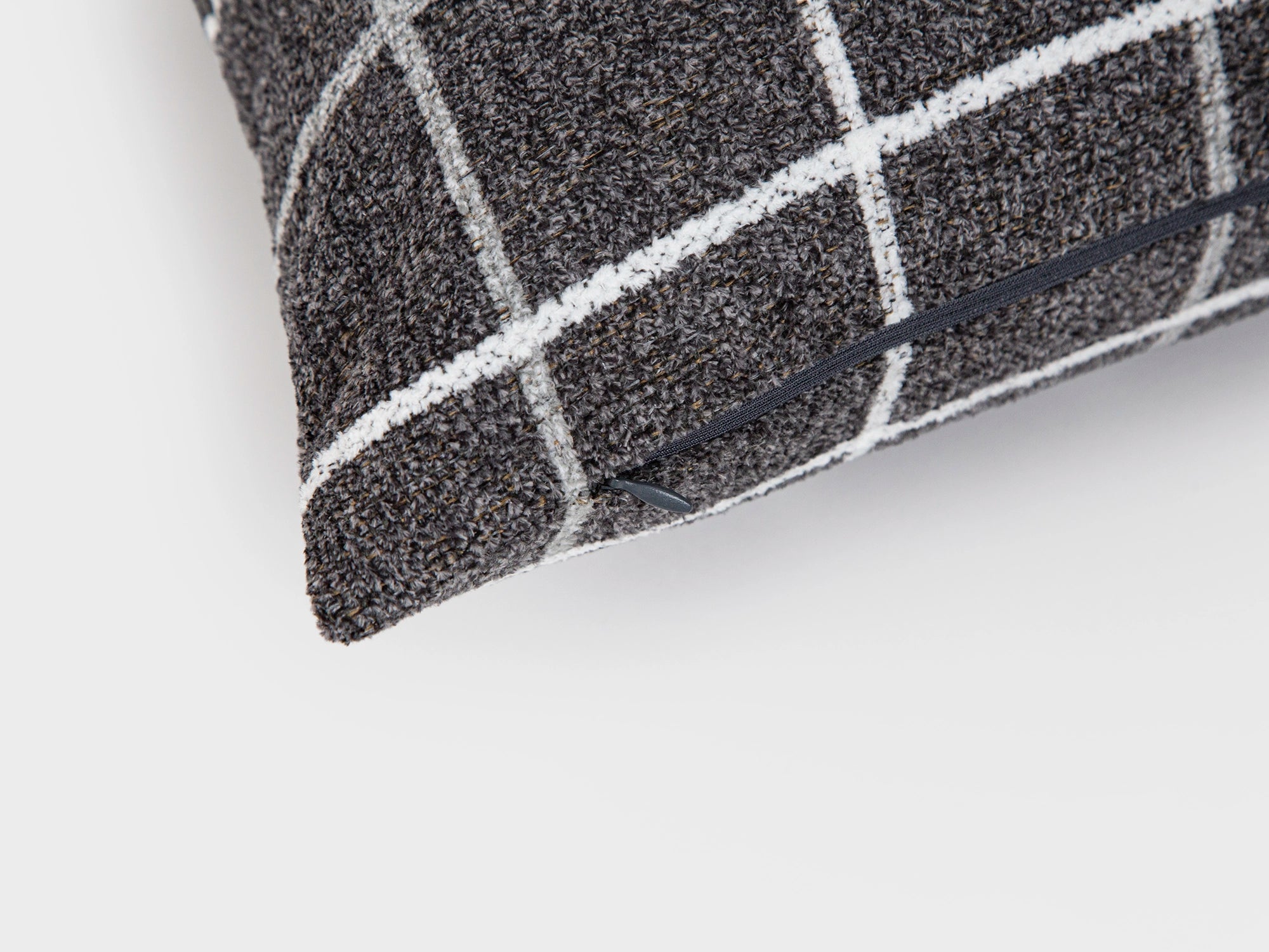 Charcoal Plaid Pillow Cover