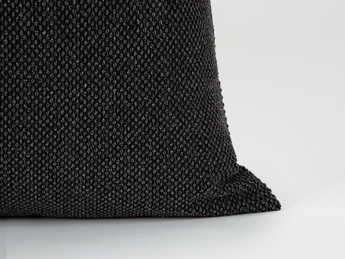 Textured Charcoal Pillow Cover
