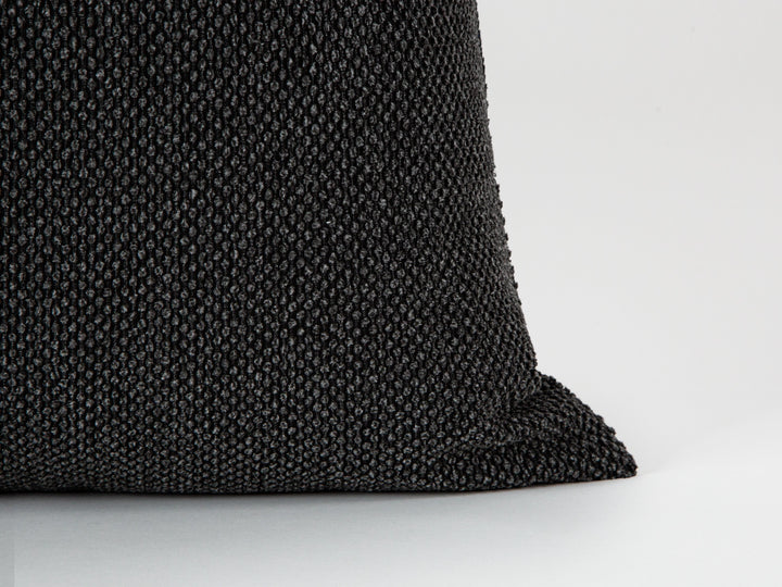 Textured Charcoal Pillow Cover