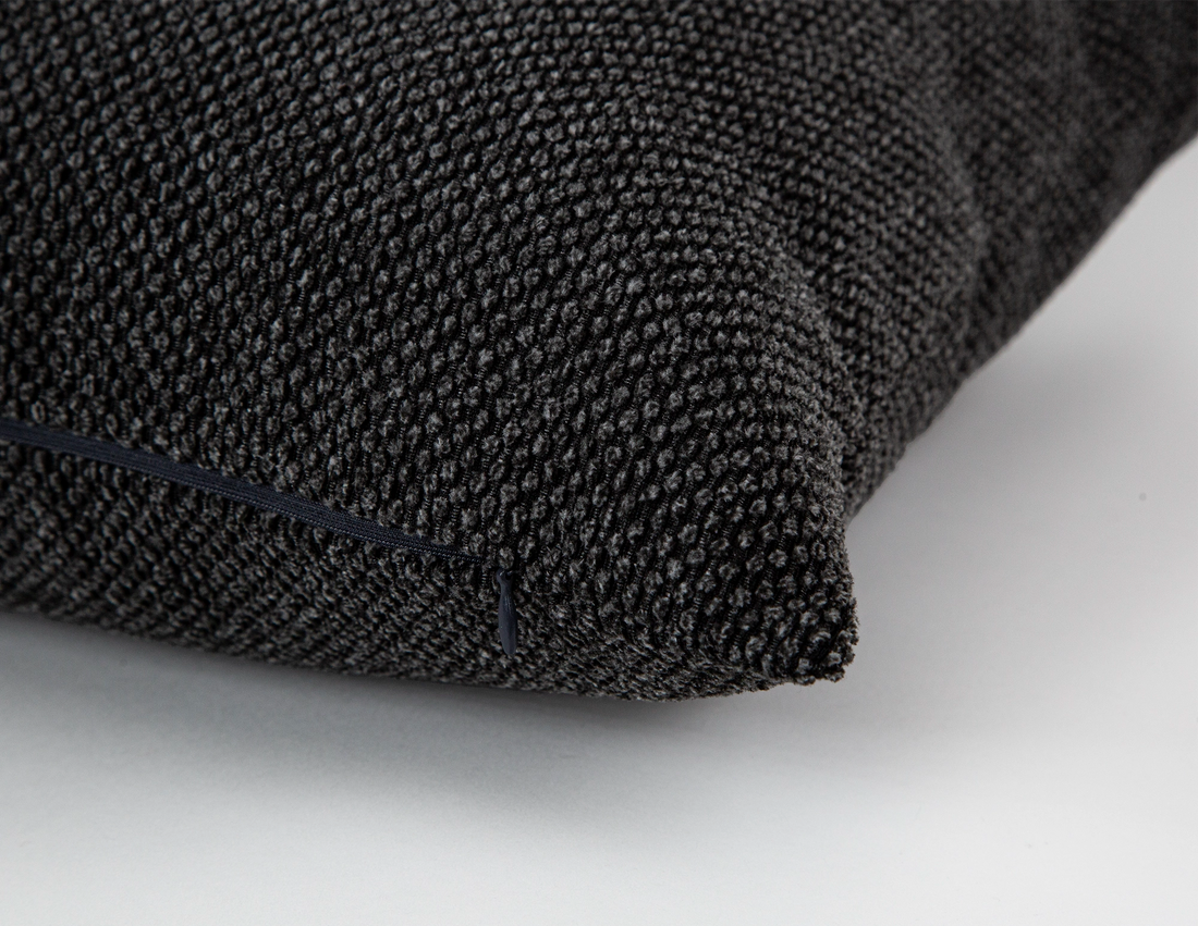 Textured Charcoal Pillow Cover
