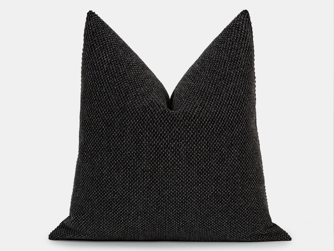 Textured Charcoal Pillow Cover