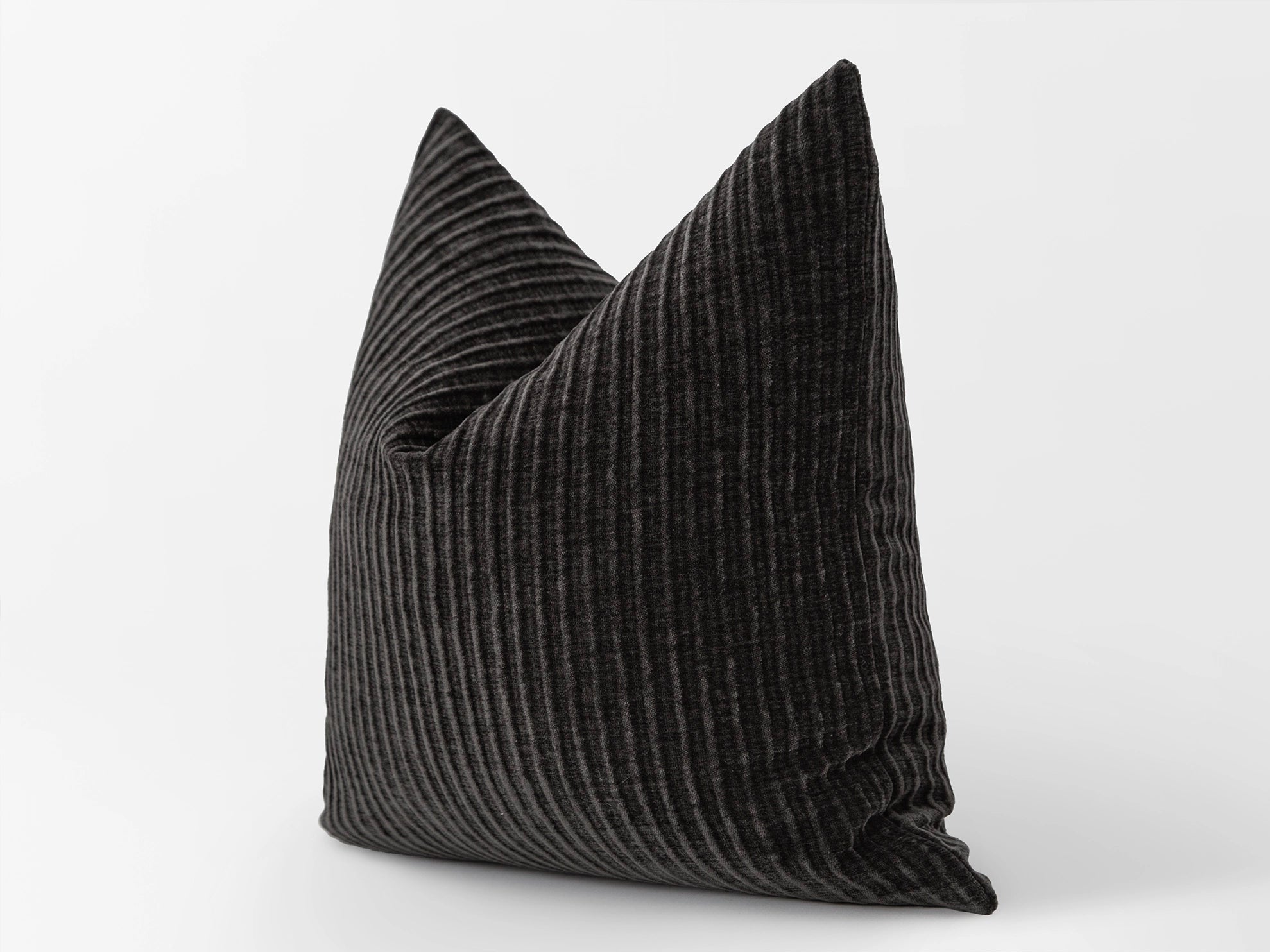 Dark Gray Corduroy Pillow Cover
