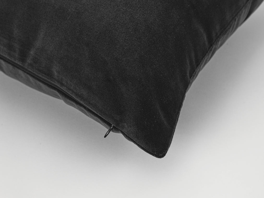 Charcoal Velvet Pillow Cover