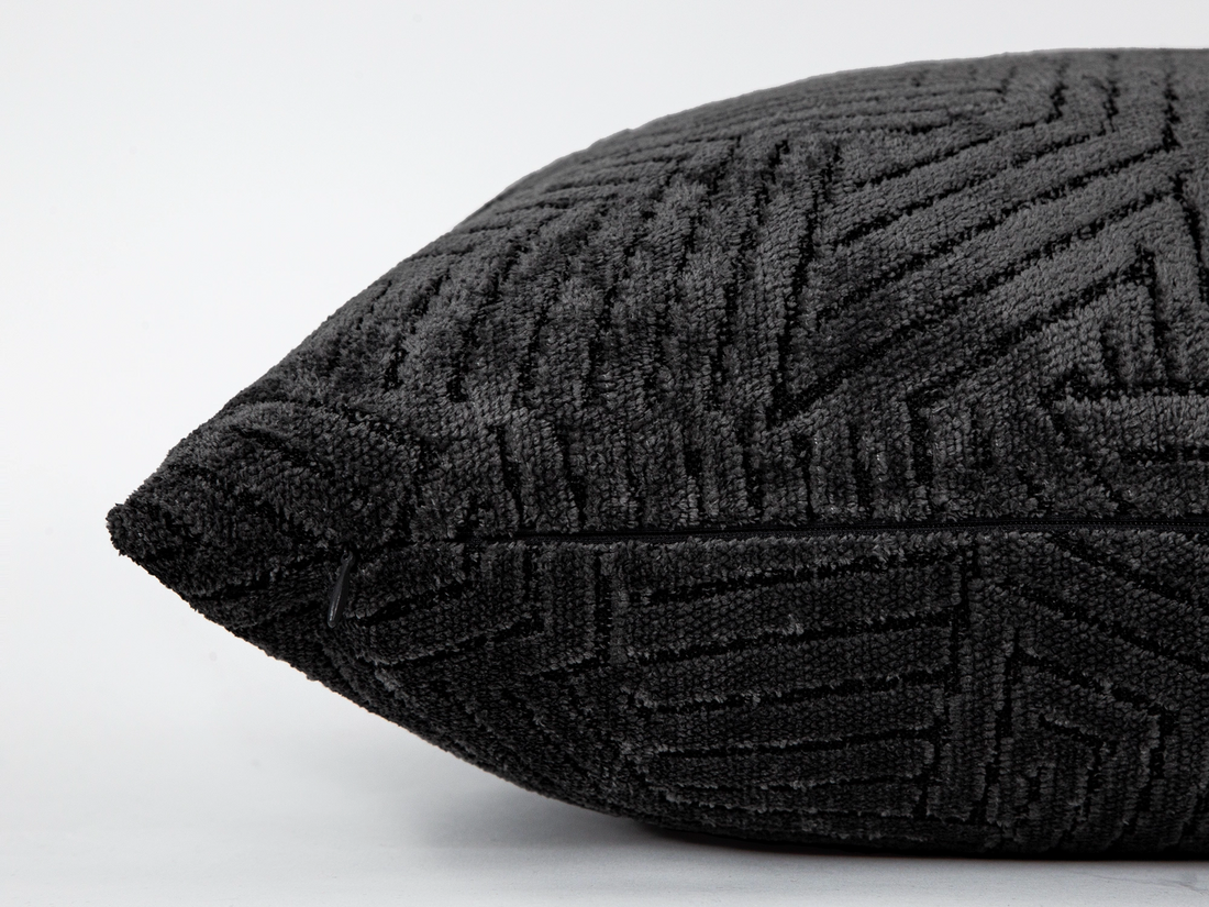 Charcoal Geometric Pillow Cover