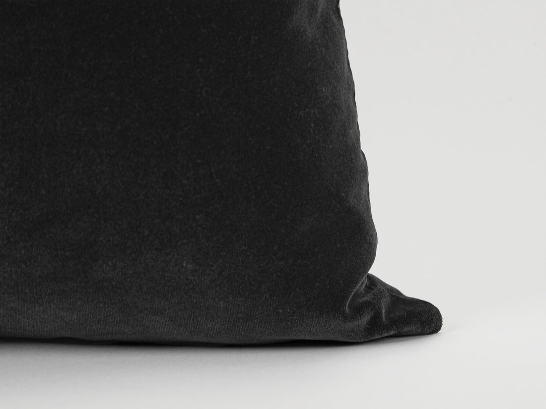 Charcoal Velvet Pillow Cover