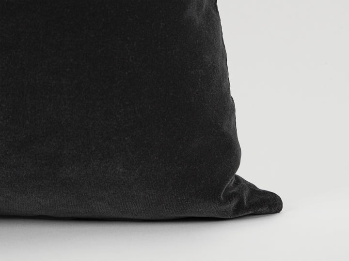 Charcoal Velvet Pillow Cover