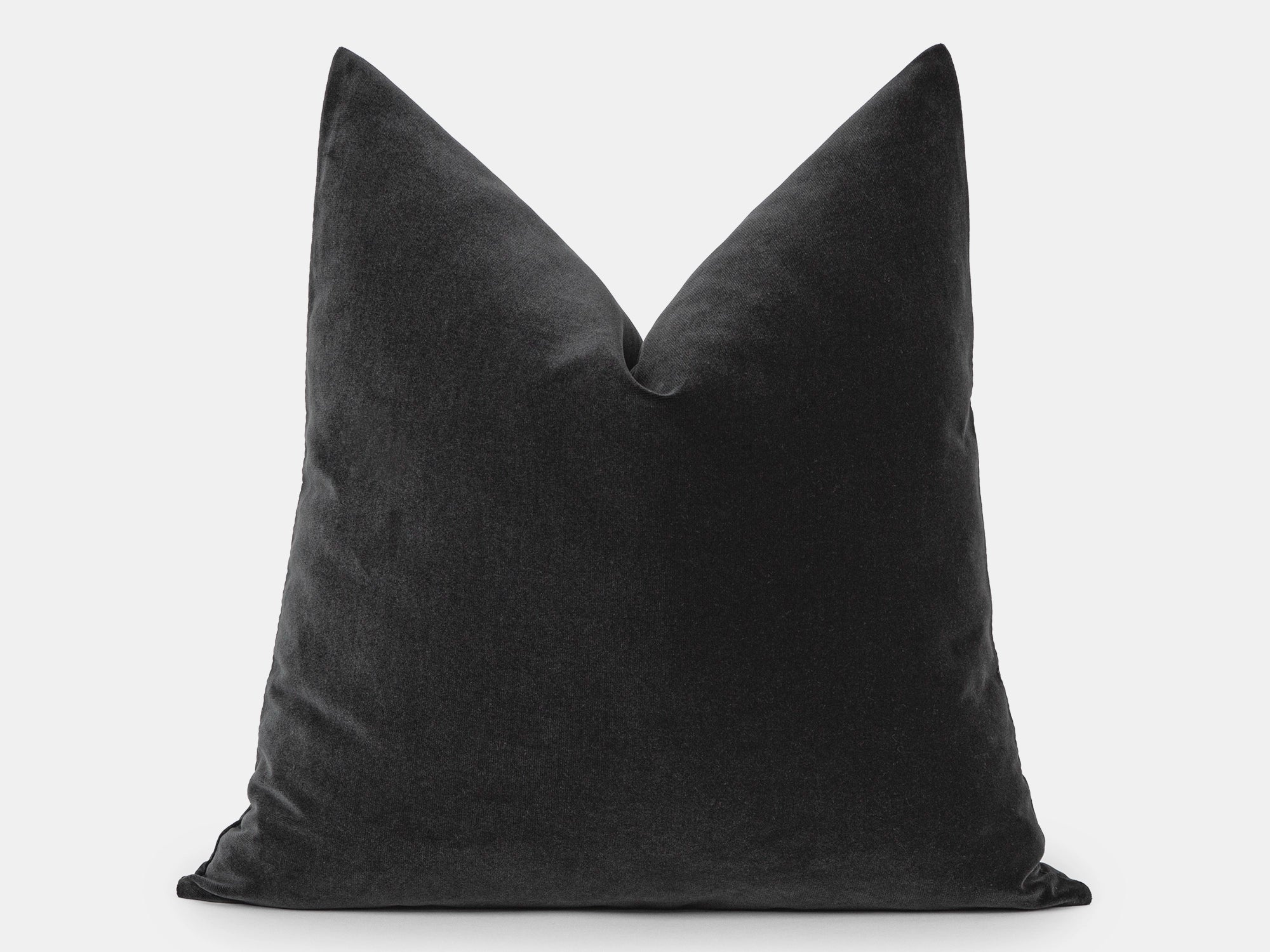 Charcoal Velvet Pillow Cover