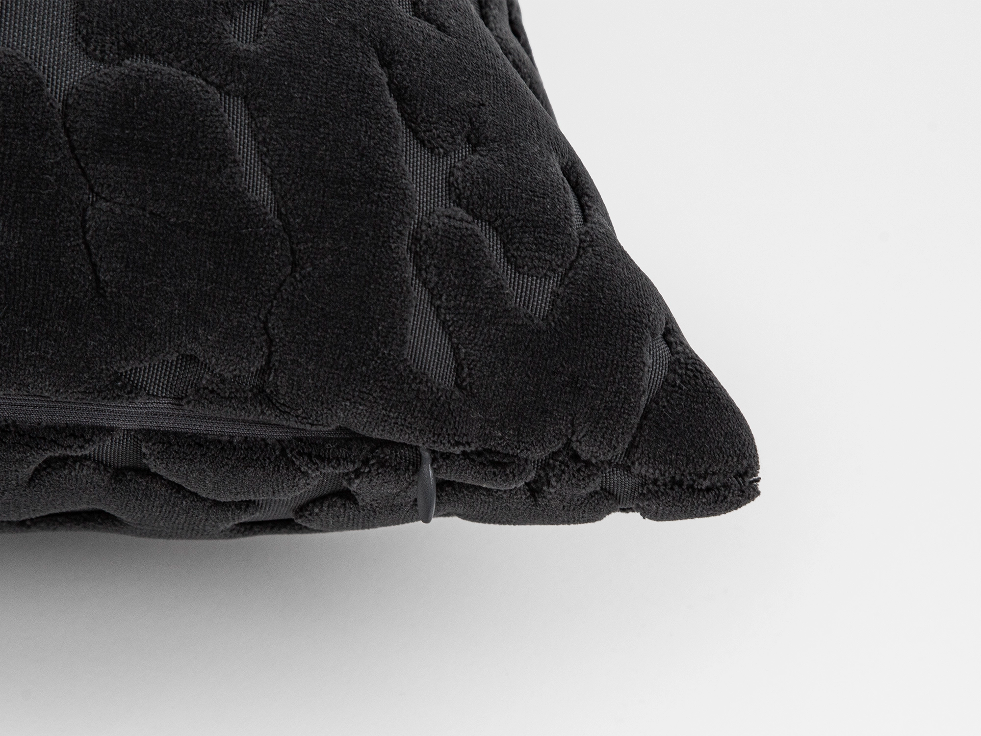 Charcoal Cut Velvet Pillow Cover