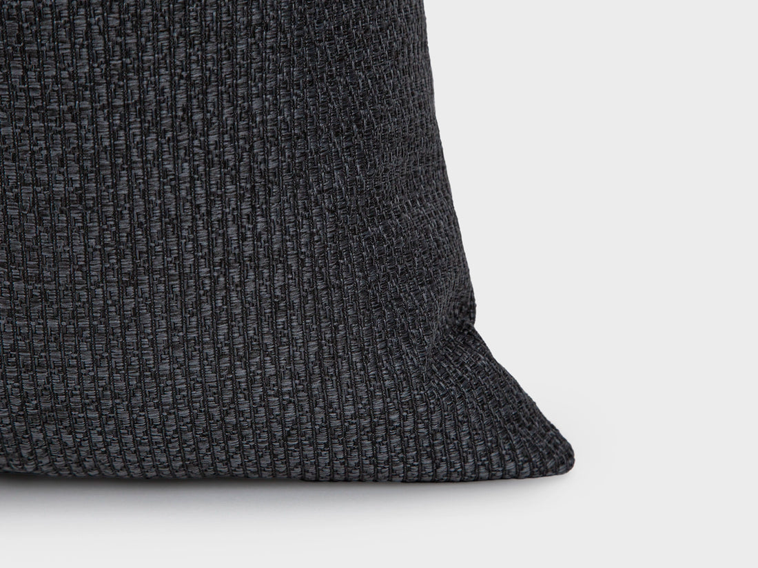 Charcoal Linen Woven Pillow Cover