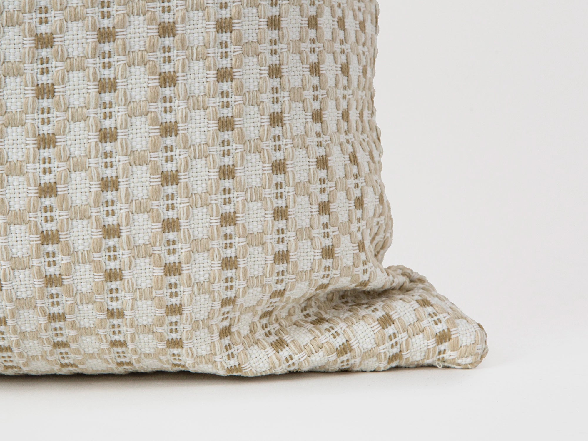 Cream Textured Woven Pillow Cover