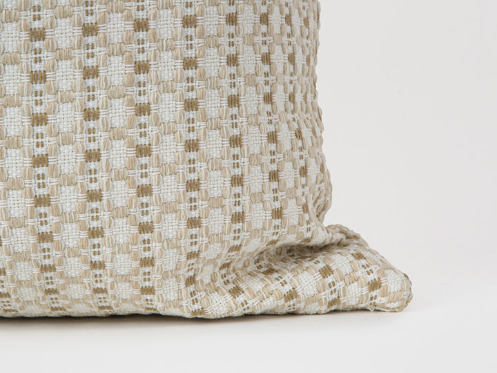 Cream Textured Woven Pillow Cover