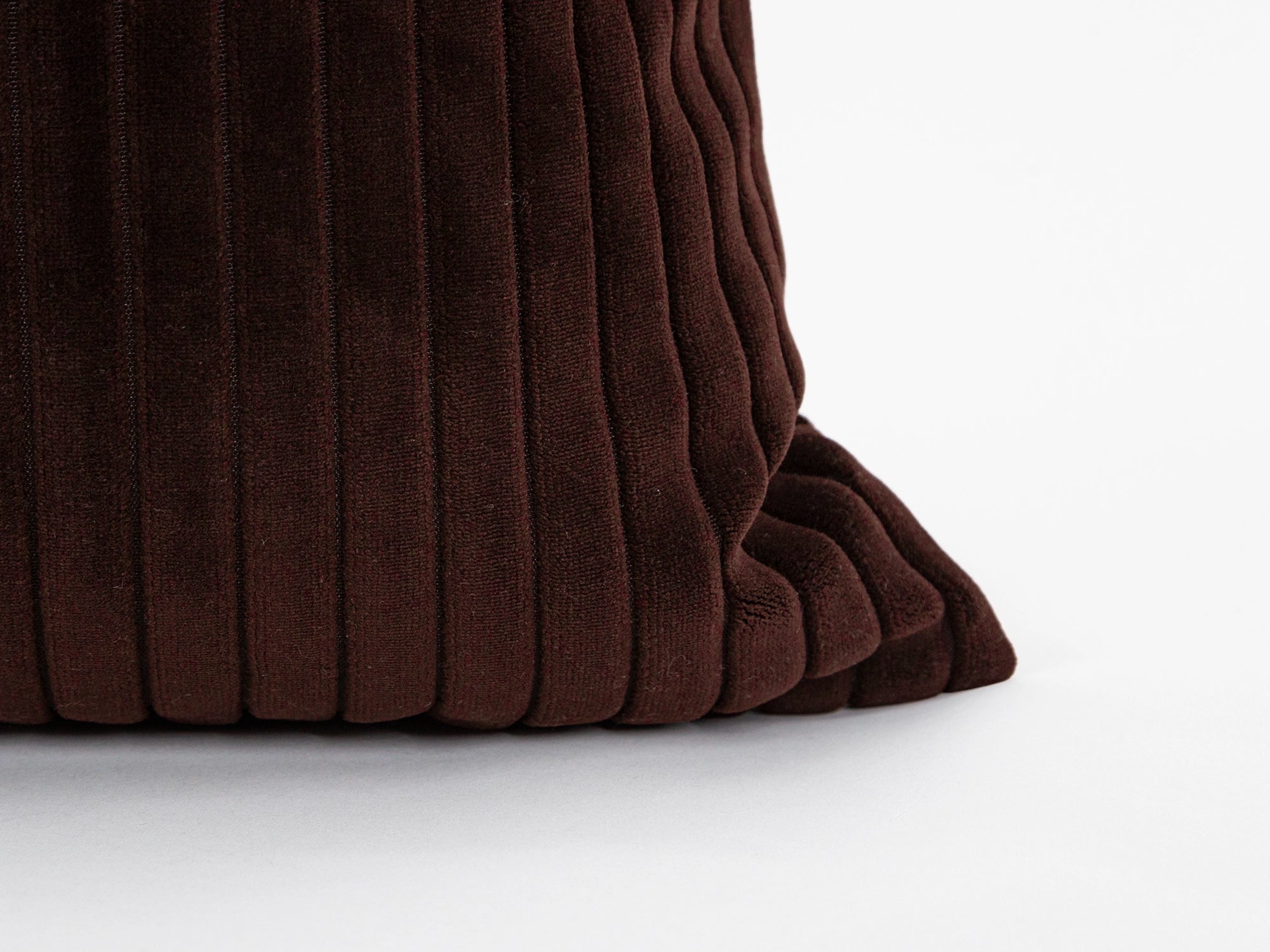 Dark Chestnut Corduroy Velvet Pillow Cover