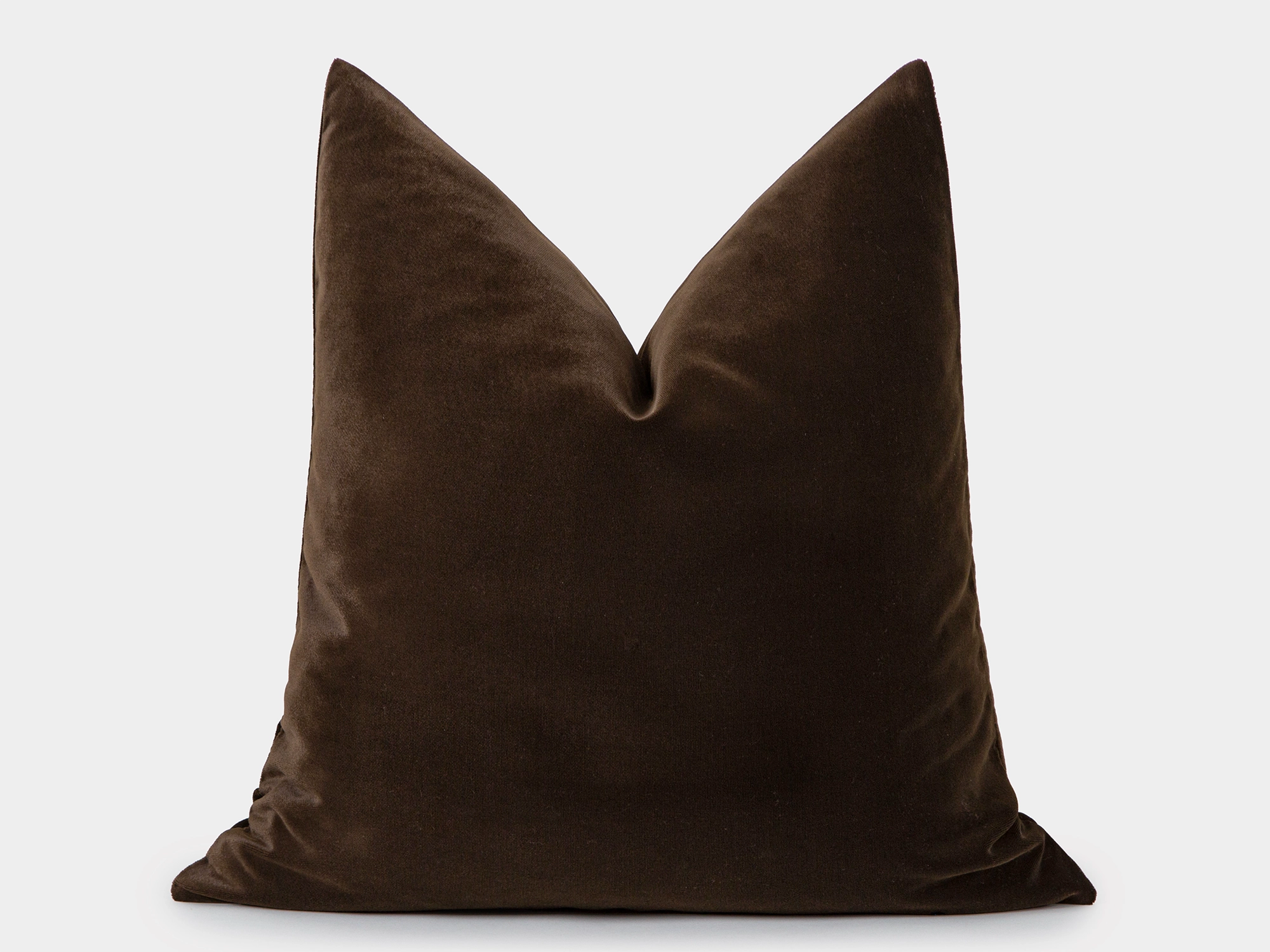 Chocolate Brown Velvet Pillow Cover