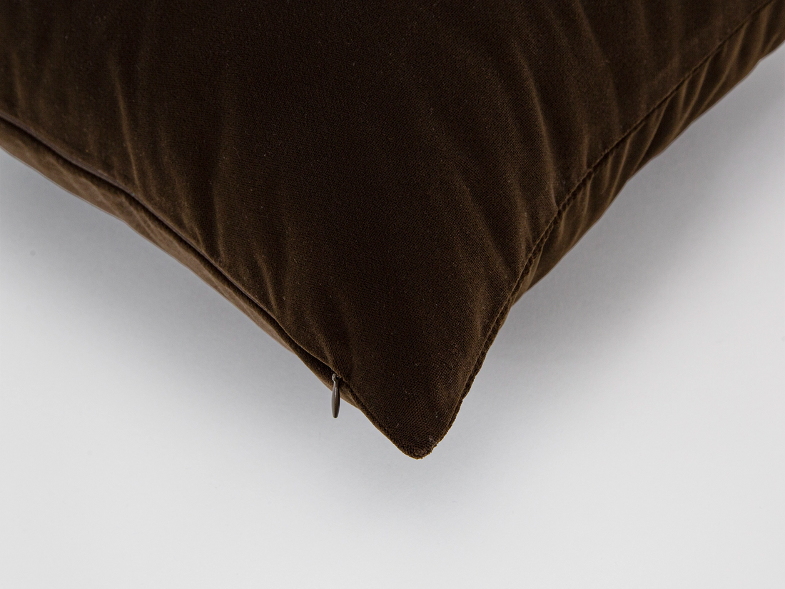 Chocolate Brown Velvet Pillow Cover