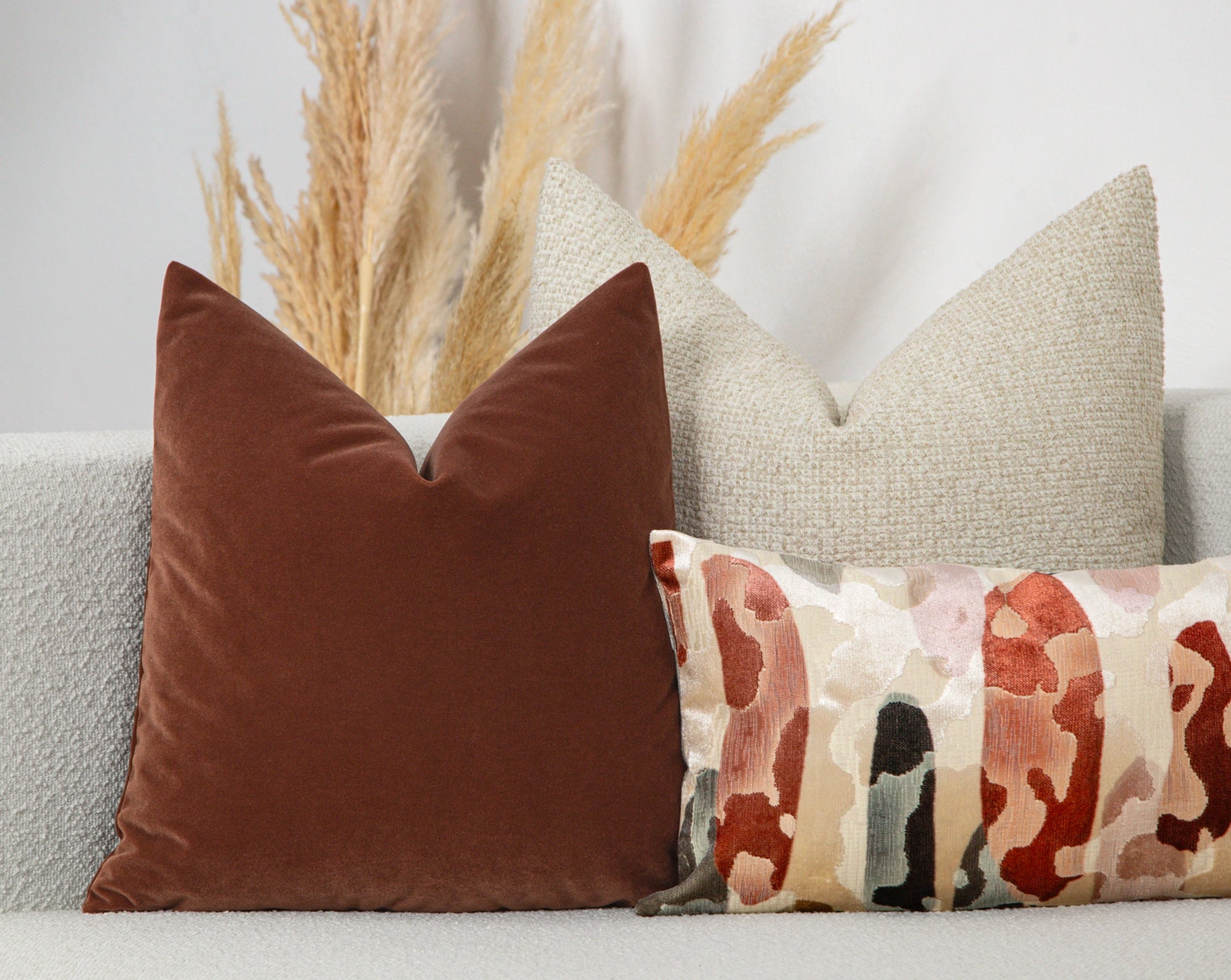 Cinnamon Brown Velvet Pillow Cover