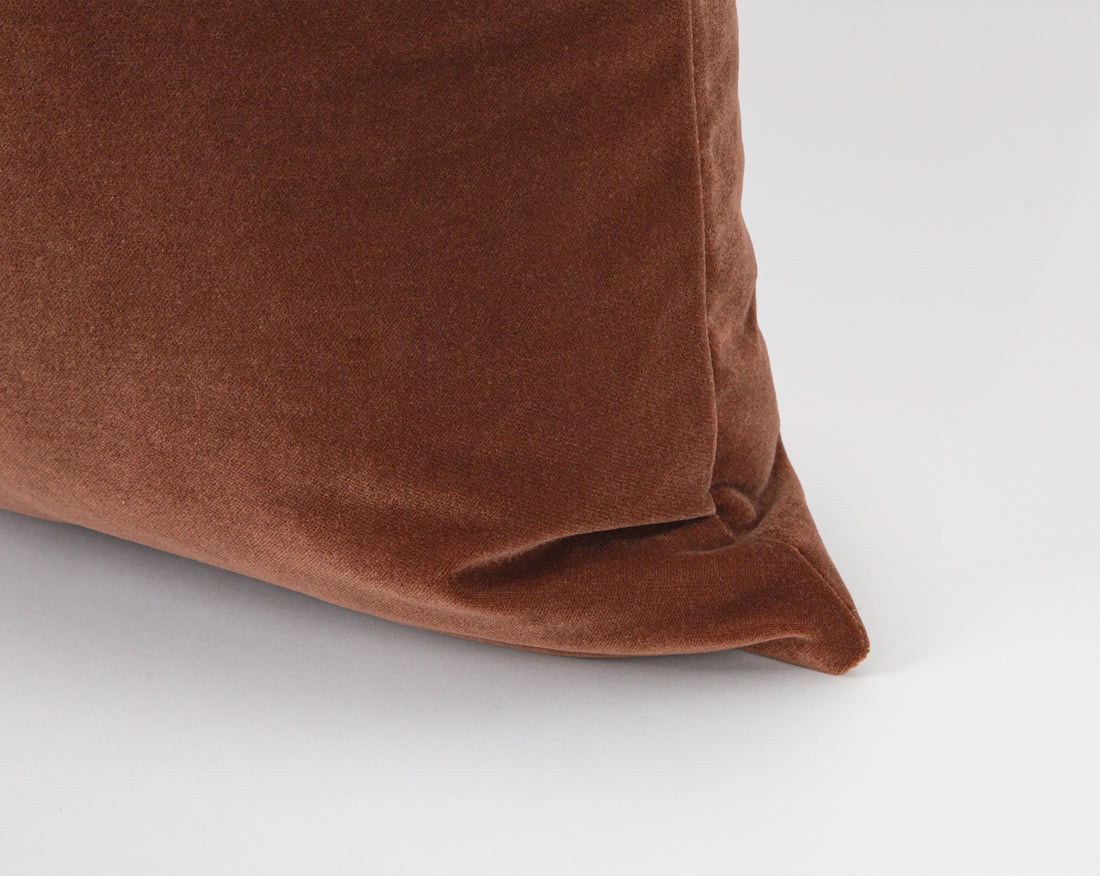 Cinnamon Brown Velvet Pillow Cover