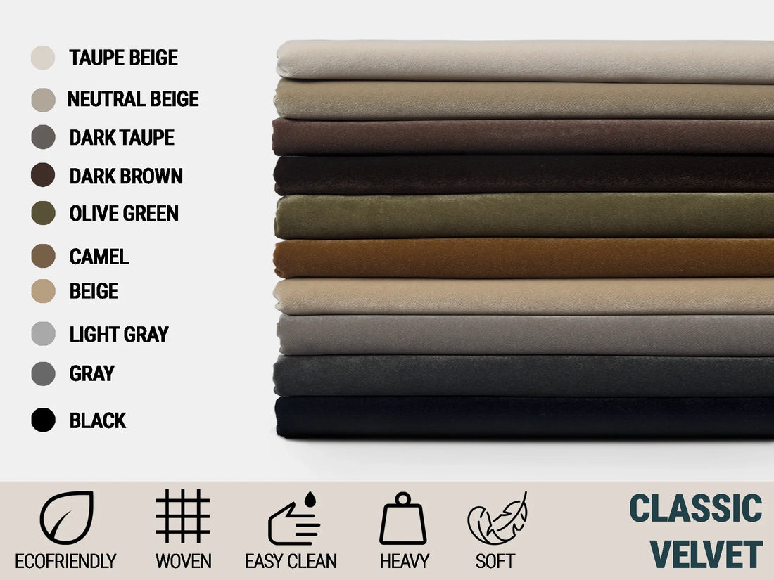 Olive Green Velvet Upholstery Fabric - Classic Velvet