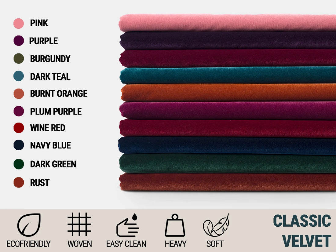 Plum Purple Velvet Upholstery Fabric - Classic Velvet