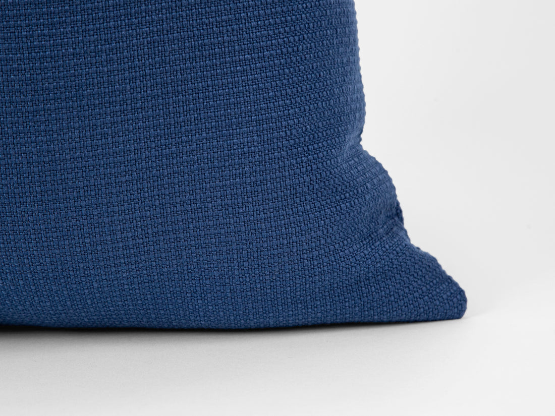 Coastal Blue Woven Pillow Cover