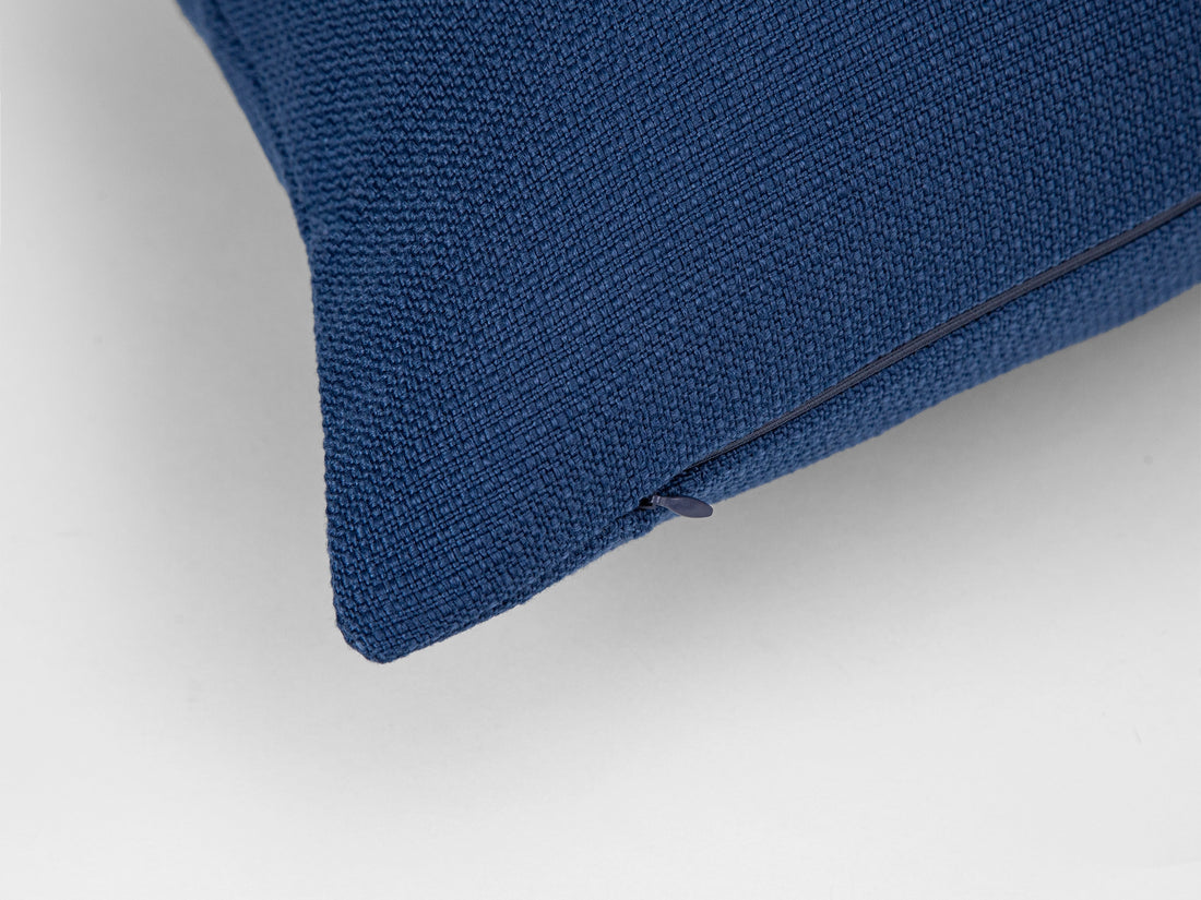 Coastal Blue Woven Pillow Cover