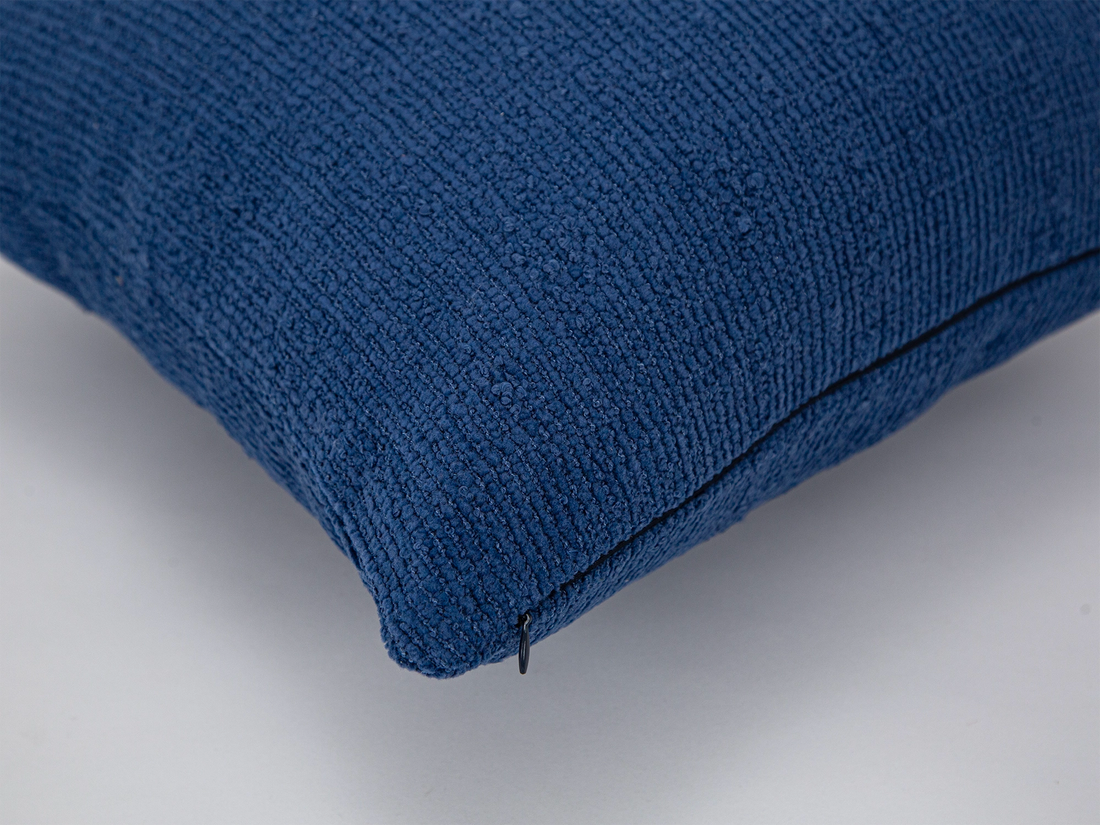 Blue Boho Textured Pillow Cover