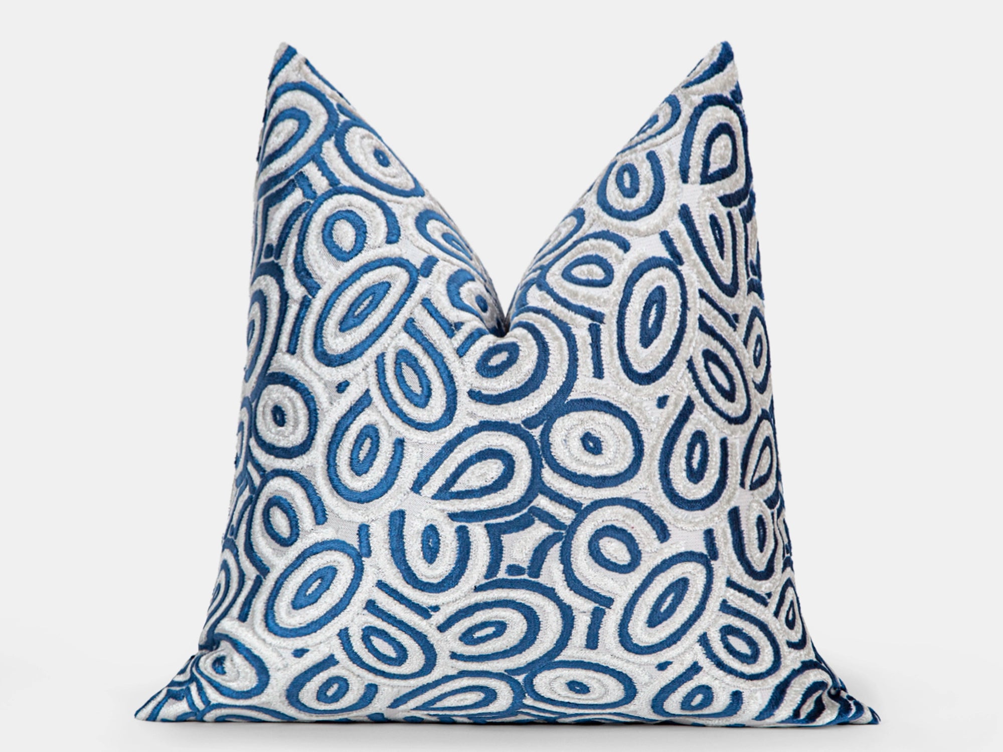 Cobalt Retro Velvet Pillow Cover
