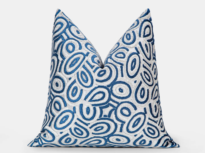 Cobalt Retro Velvet Pillow Cover