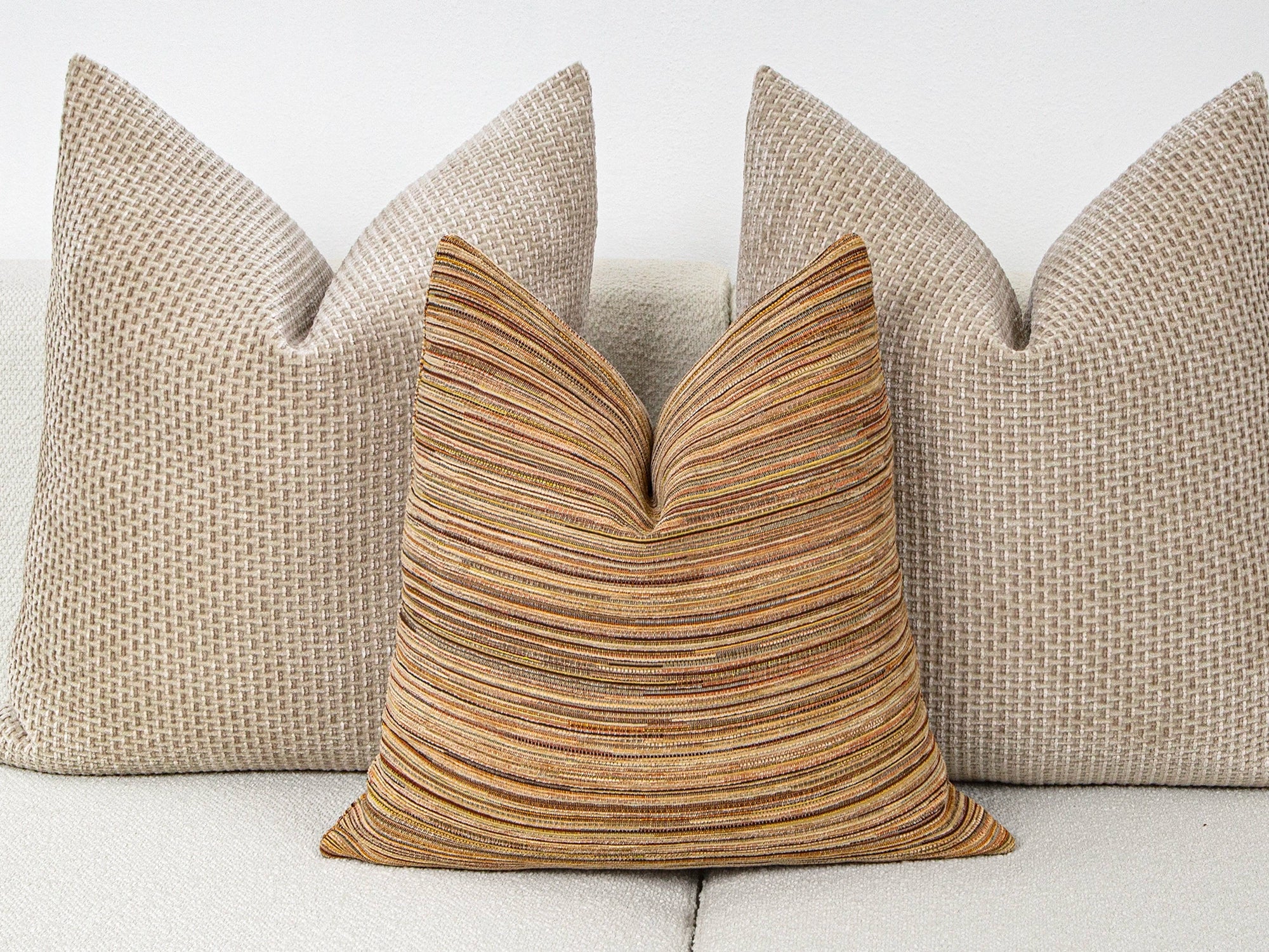 Colorful Boho Striped Pillow Cover