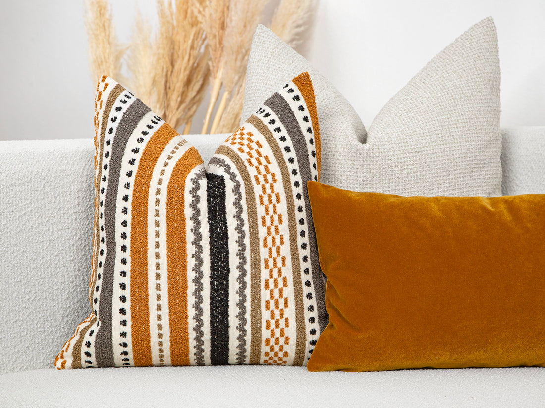 Colorful Textured Rustic Pillow Cover