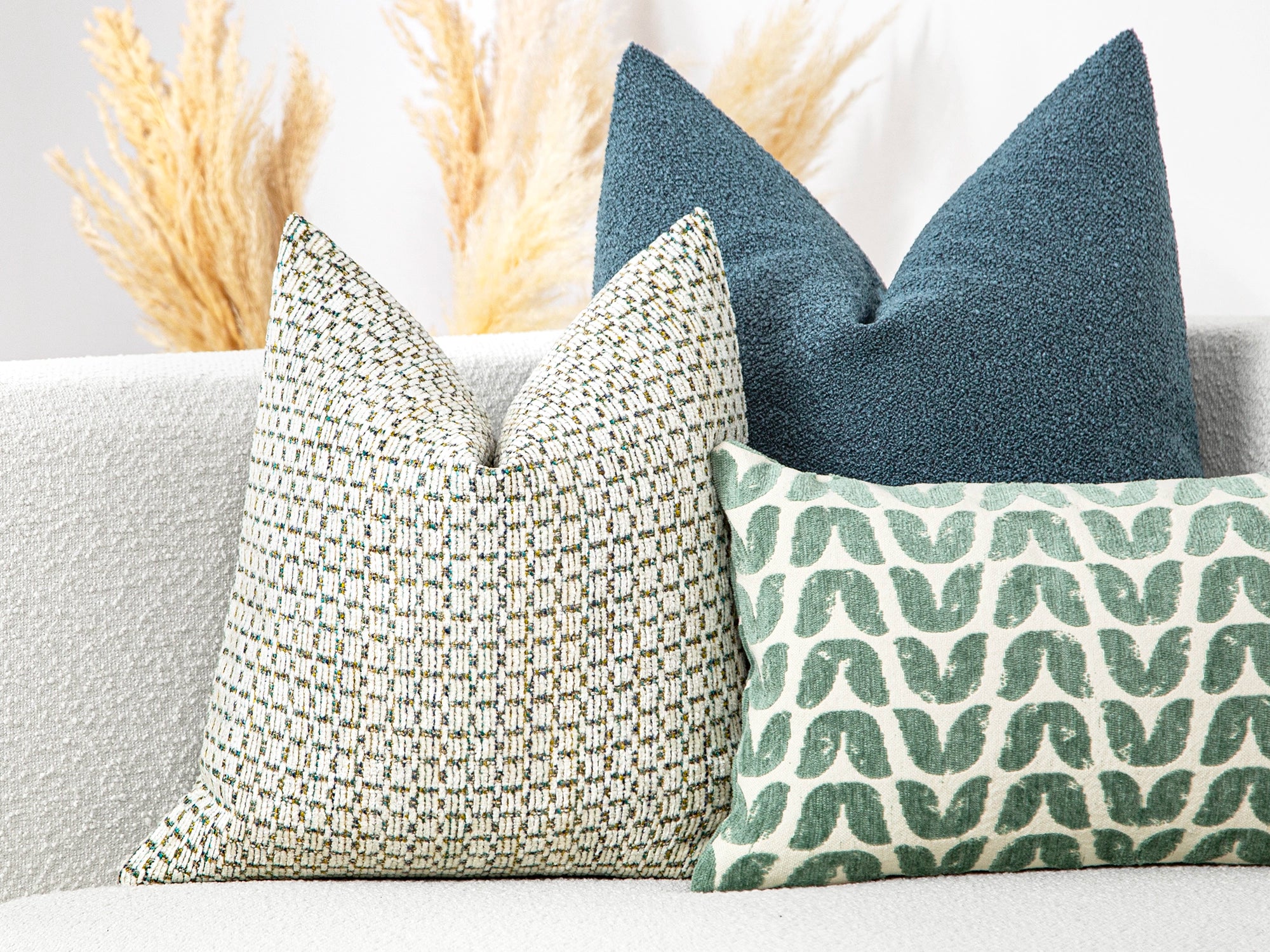 Ivory Layered Woven Pillow Cover