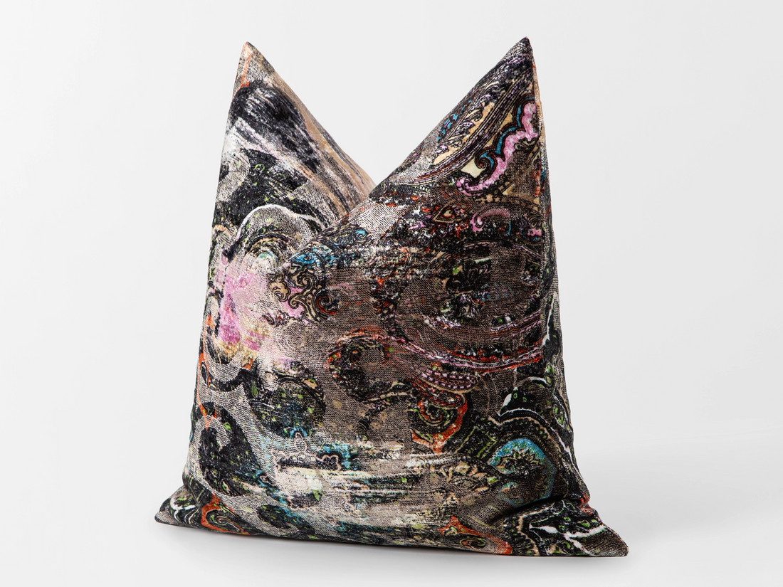 Postmodern Abstract Velvet Pillow Cover