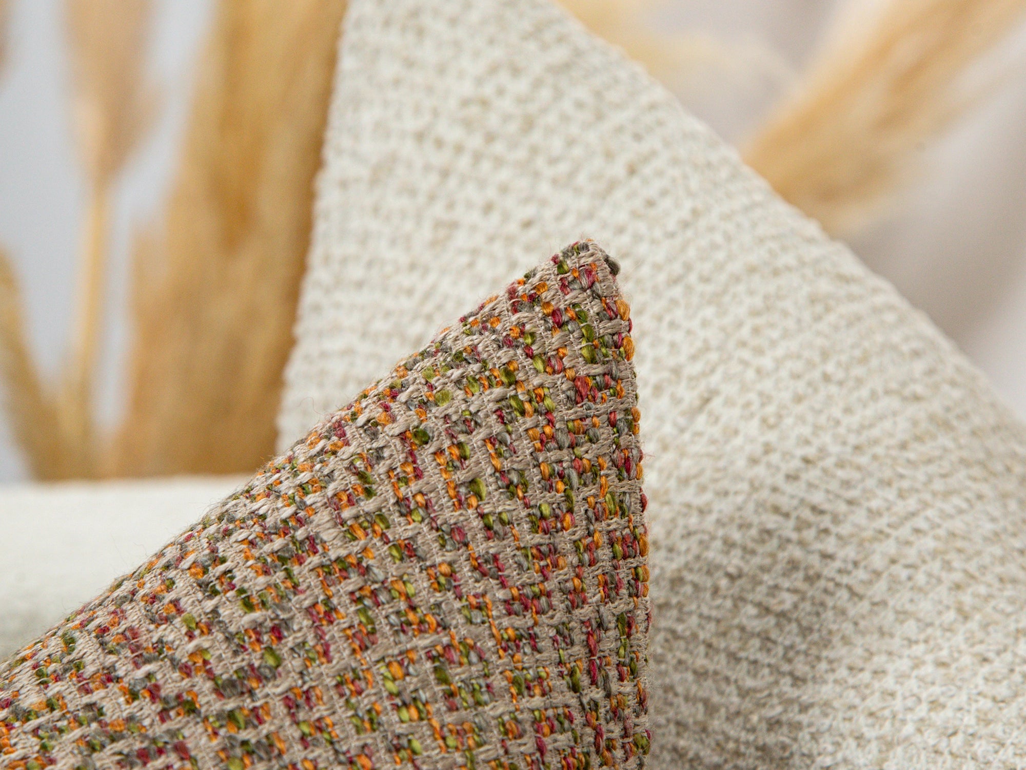 Colorful Textured Woven Pillow Cover