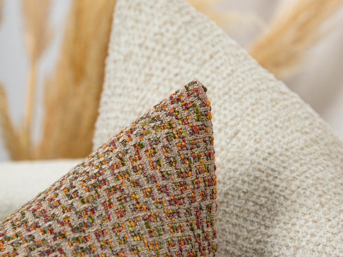 Colorful Textured Woven Pillow Cover