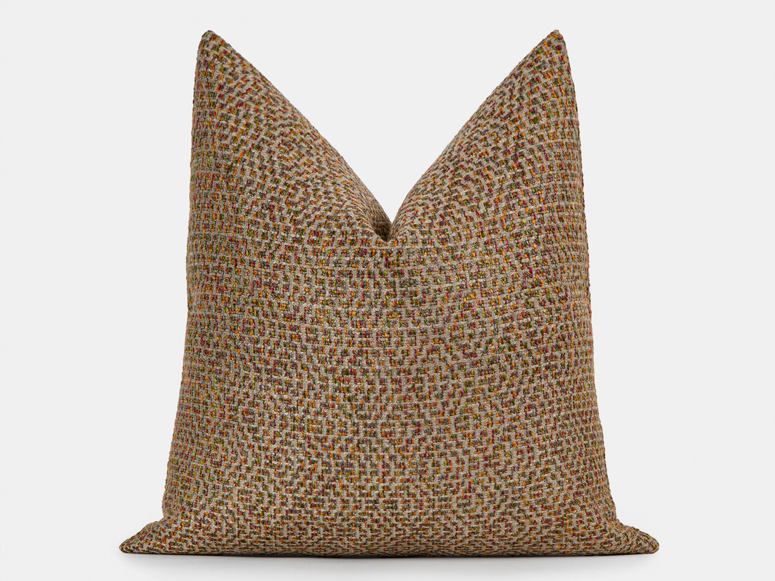 Colorful Textured Woven Pillow Cover