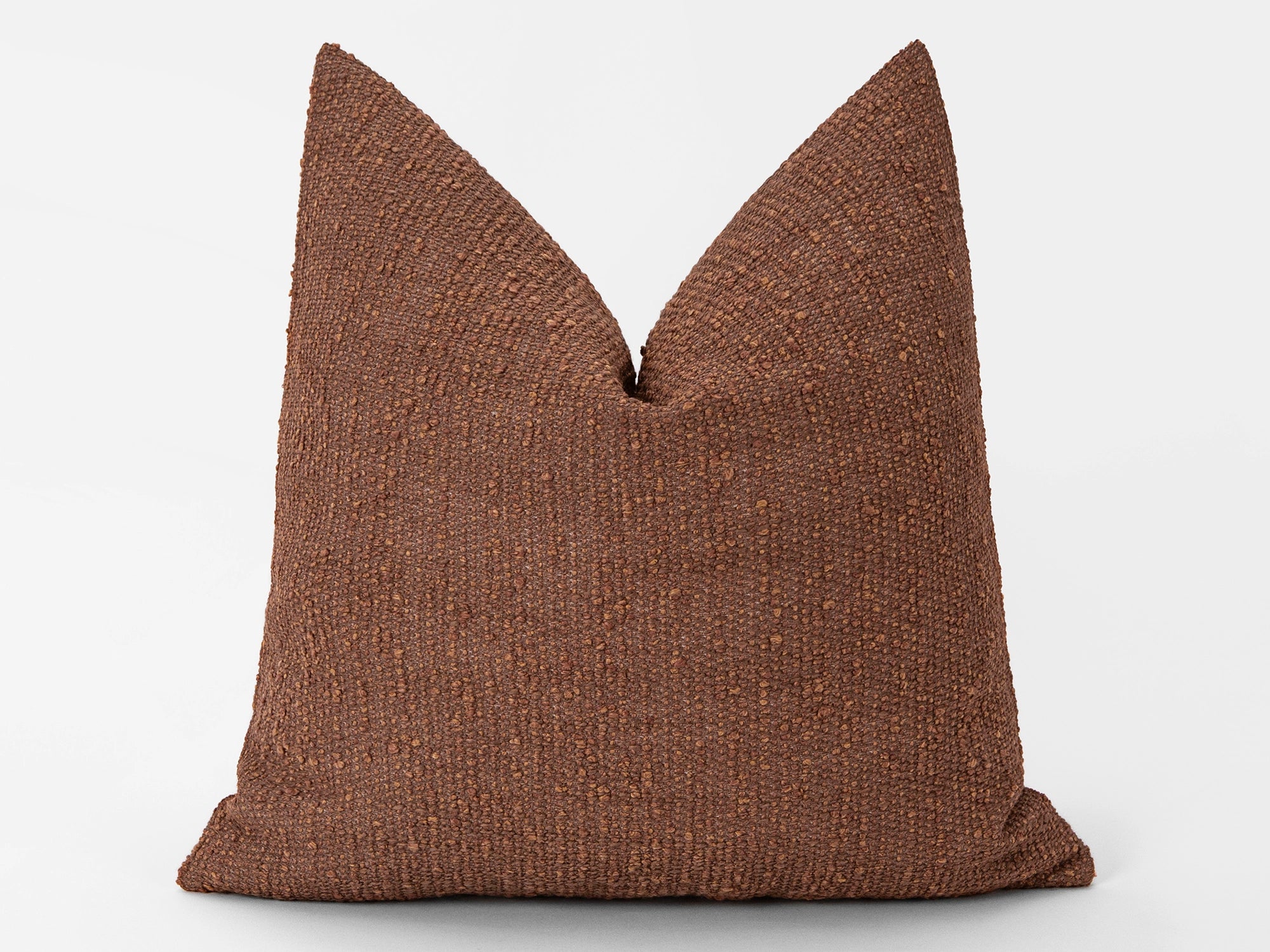 Copper Boho Boucle Pillow Cover