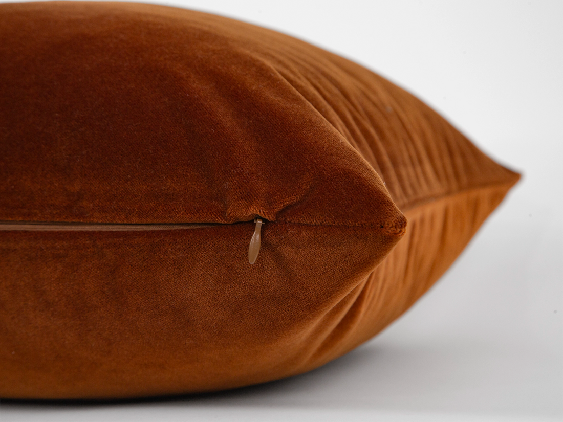 Copper Bronze Velvet Pillow Cover