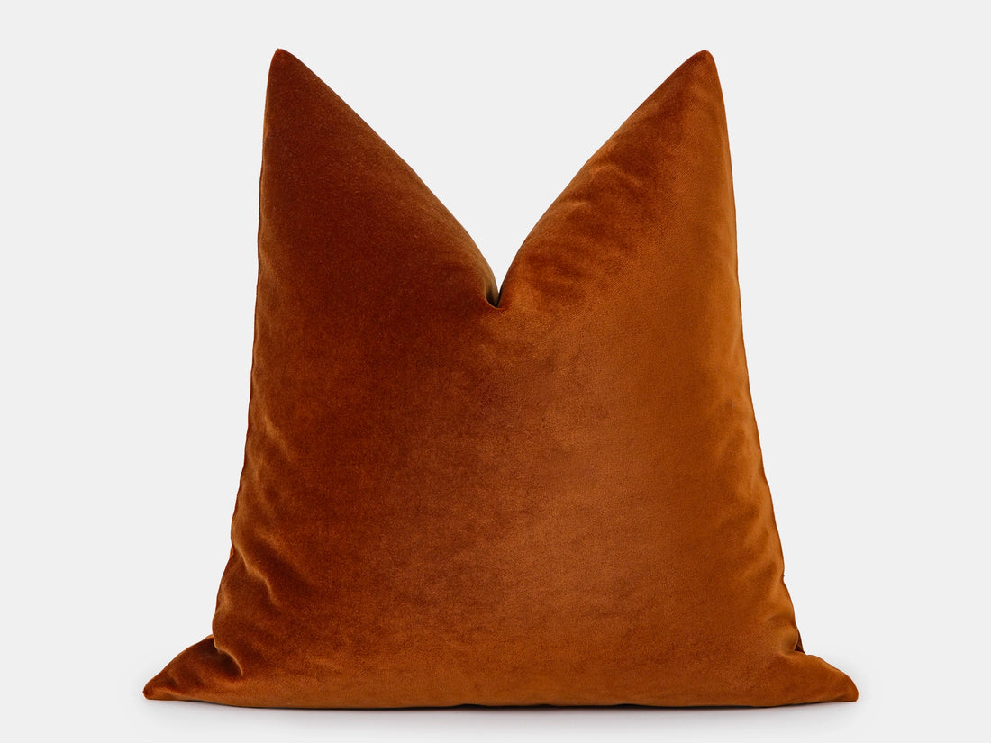 Copper Bronze Velvet Pillow Cover