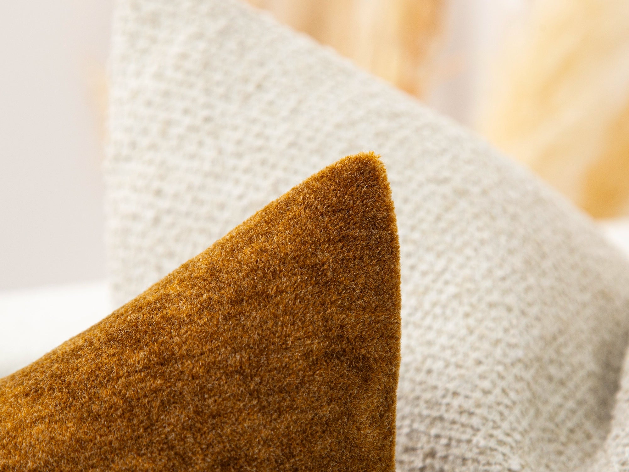 Dark Copper Mohair Velvet Pillow Cover